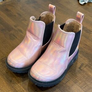Shimmering Pink Kids Boots